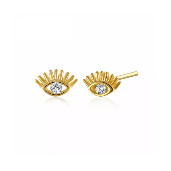 Eye Stud Earrings Sterling