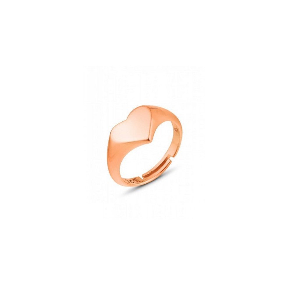 Sterling Silver Heart Love Signet Ring - Spero London