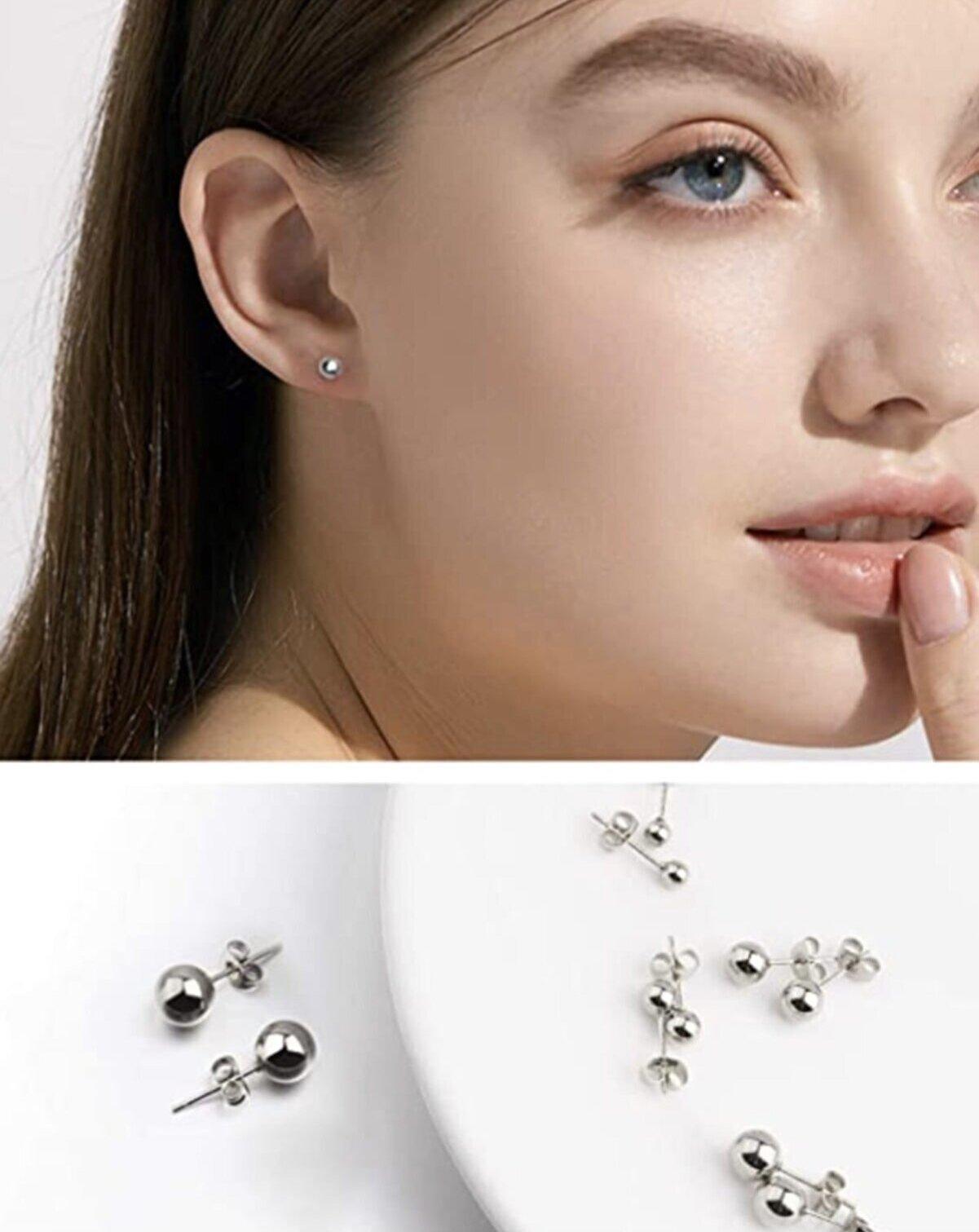 Sterling Silver Ball Stud Earring Set - Spero London