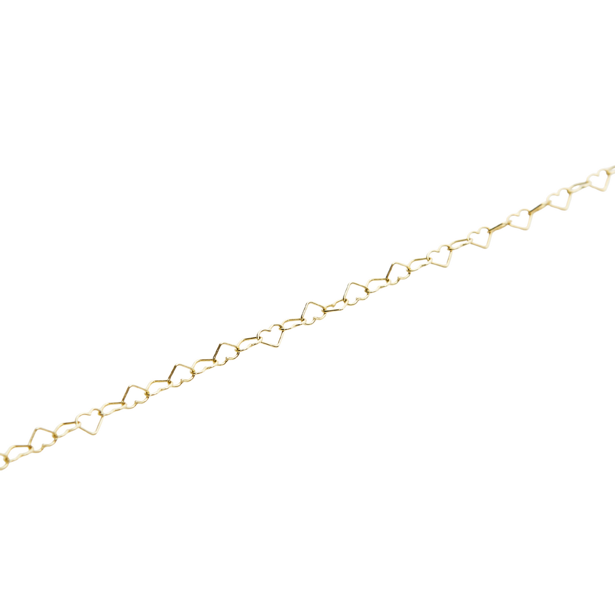 Love Heart Sterling Silver Chain Bracelet