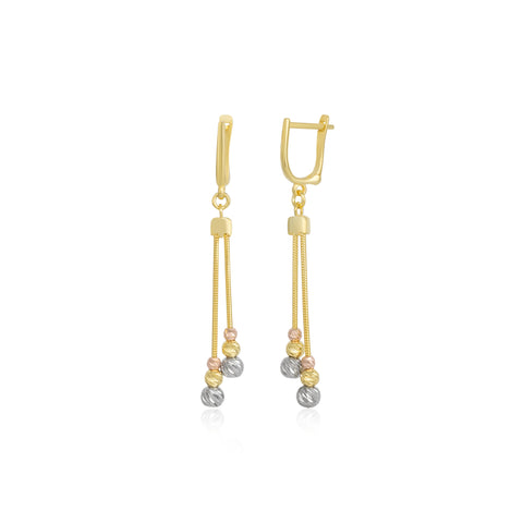Dorissa Sterling Silver Drop Earrings Multicolor Beads