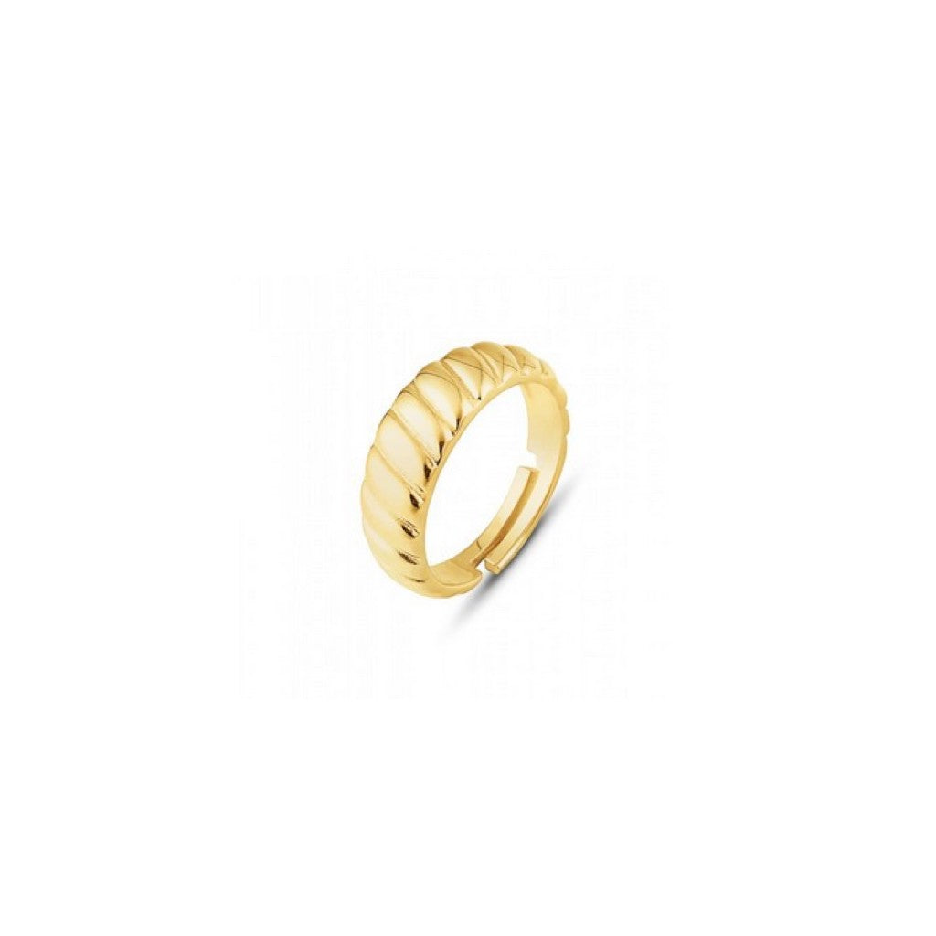 Croissant Ring In Sterling Silver Gold Vermeil