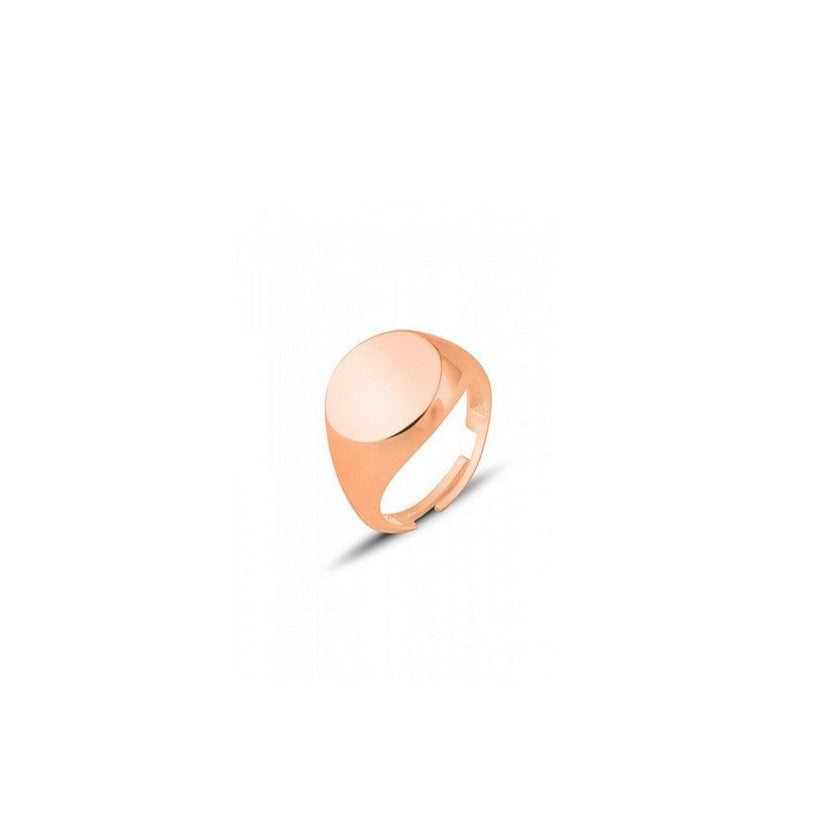 Signature Circle Sterling Silver Signet Ring - Spero London