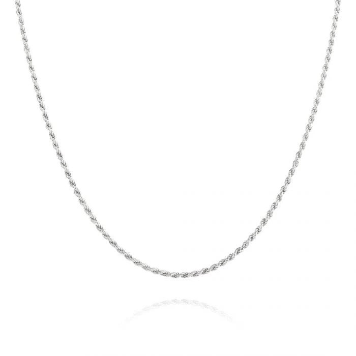 Sterling Silver Rope Chain Necklace - Spero London