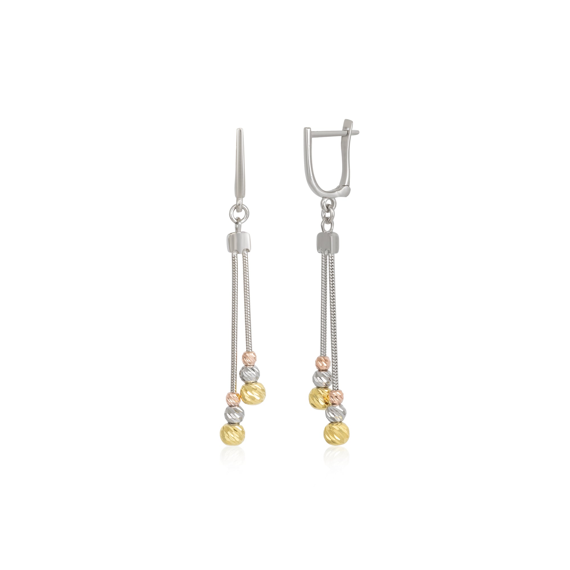 Dorissa Sterling Silver Drop Earrings Multicolor Beads
