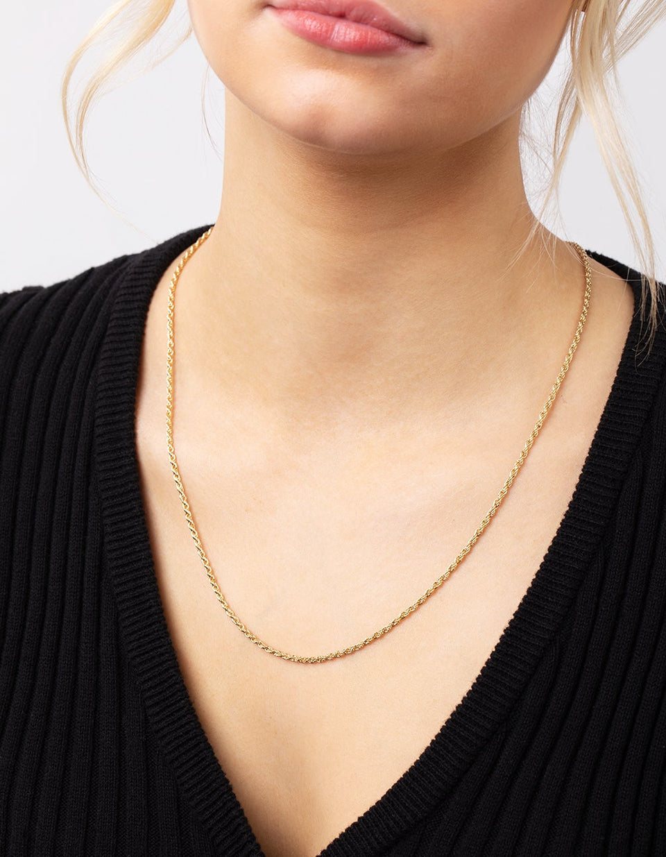 Sterling Silver Rope Chain Necklace - Spero London