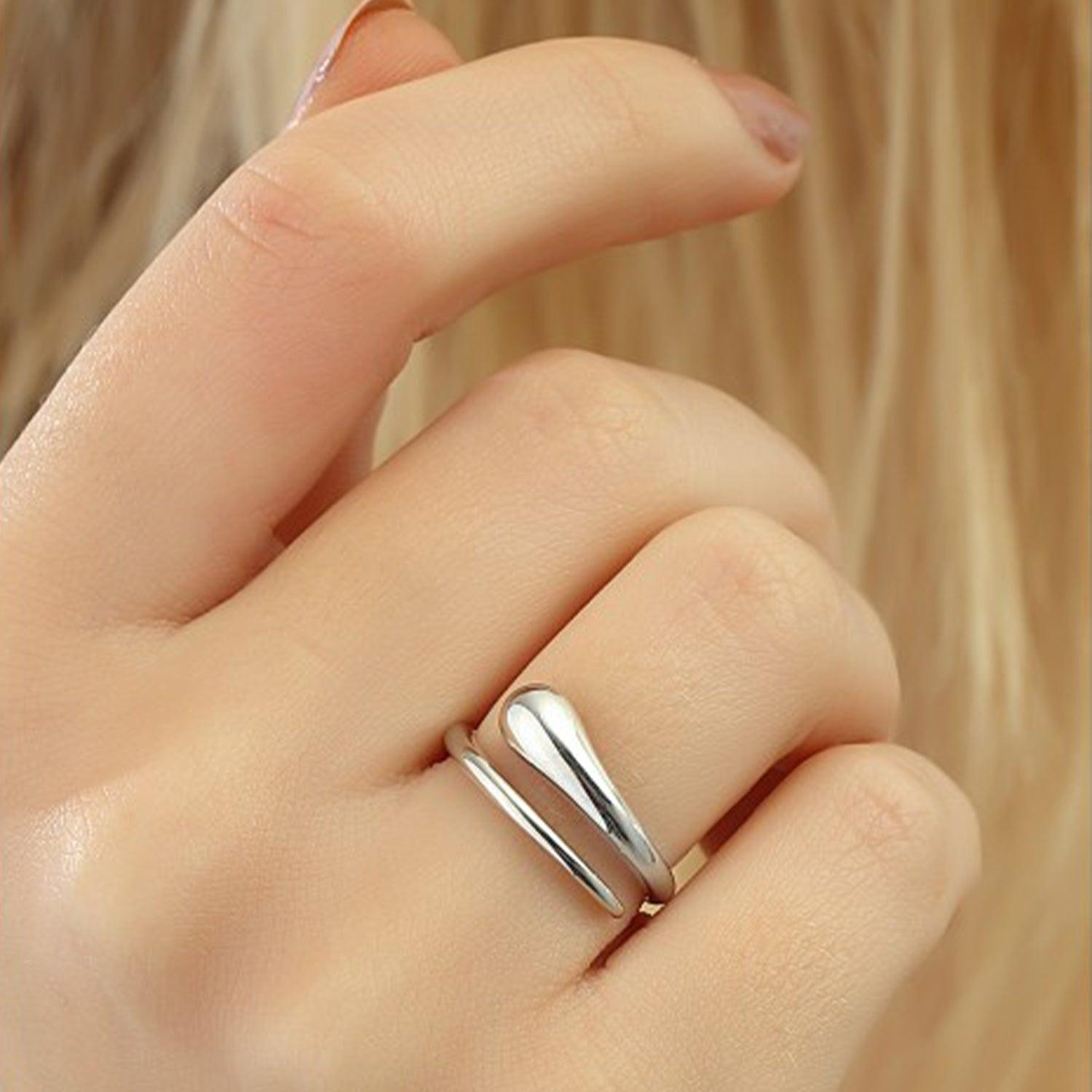Signature Sterling Silver Stacking Snake Ring - Spero London