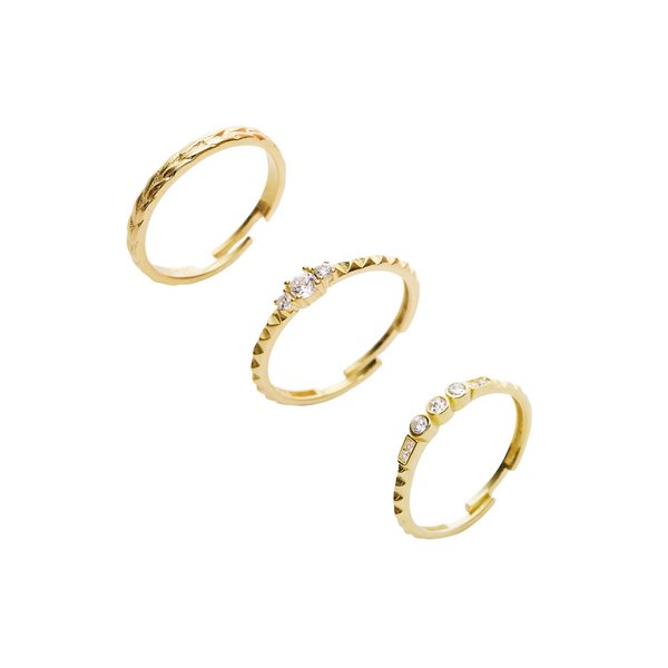 Sterling Multi Gem Ring Stacking Set 2