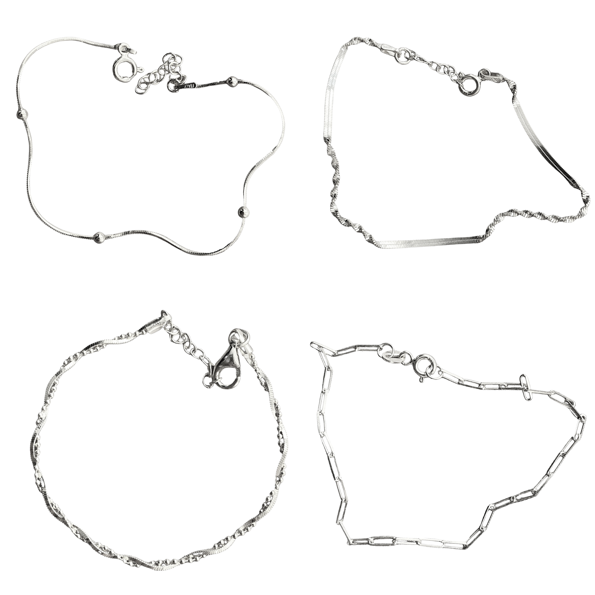 Sterling Silver Bracelet Layering Set - Spero London