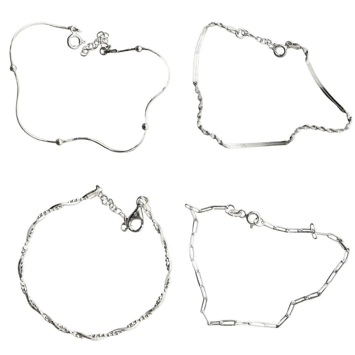 Sterling Silver Bracelet Layering Set - Spero London