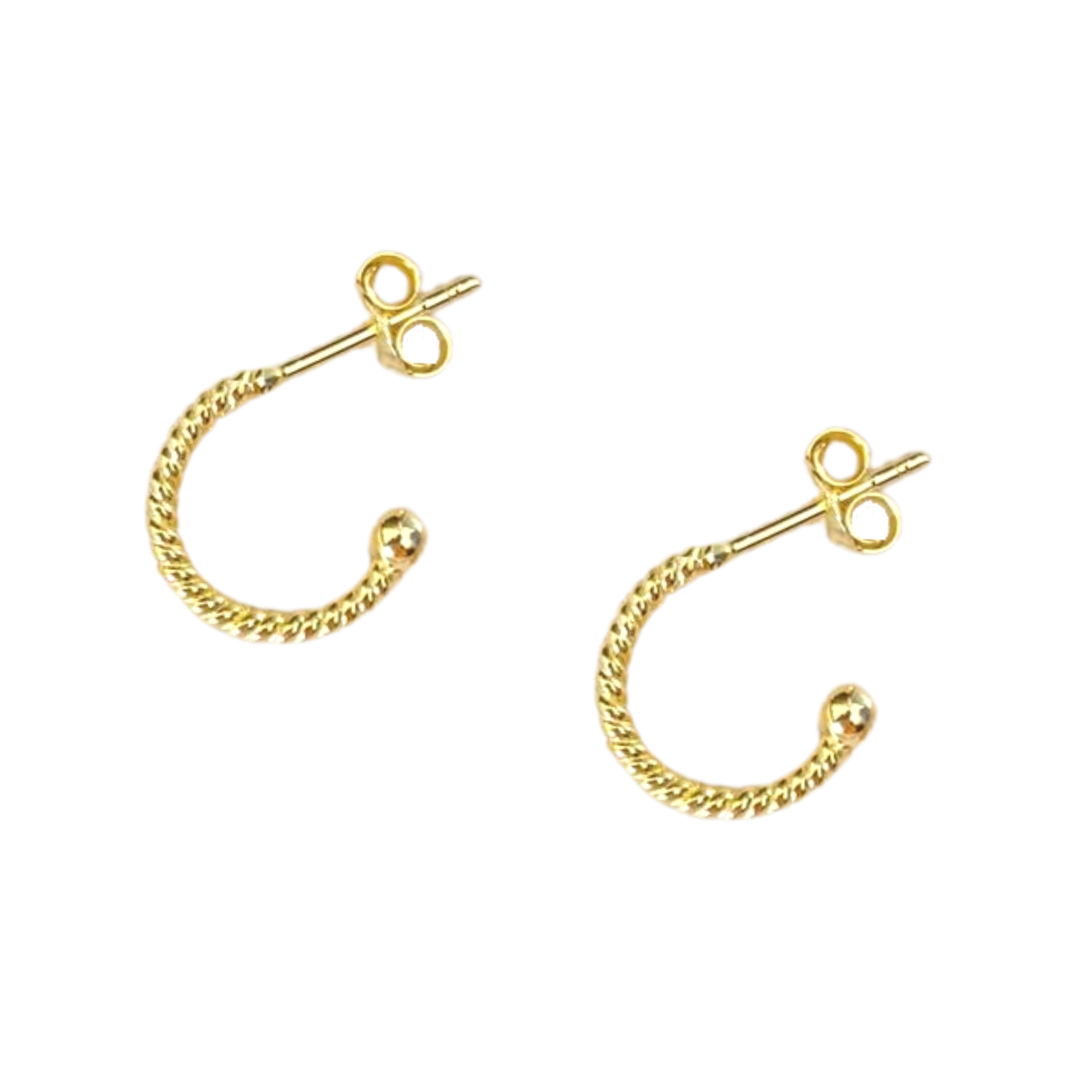 Twisted Bead End Sterling Silver Earrings - Spero London