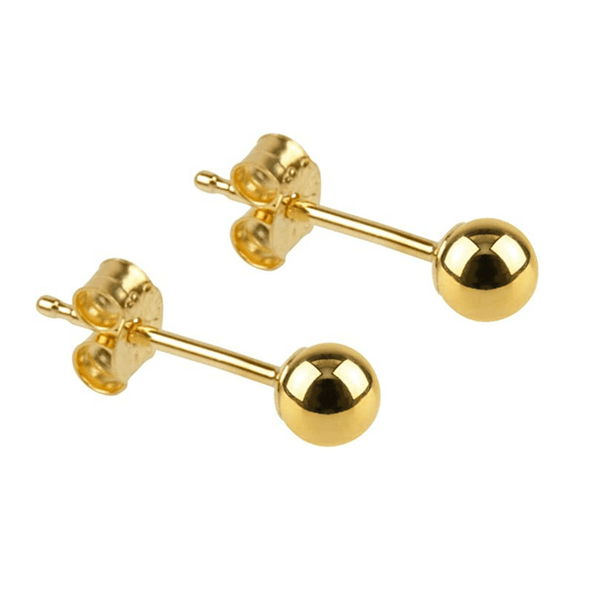 Sterling Ball Sphere Stud Earring