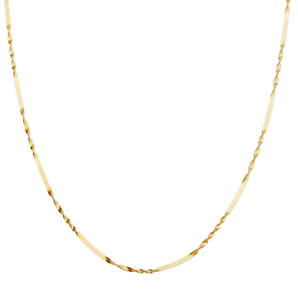 Half Twisted Sterling Chain Necklace Singapore Chain