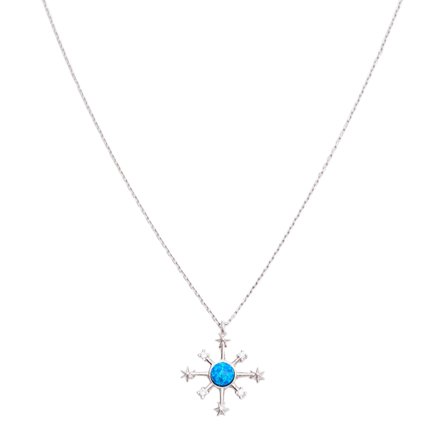 Ship Wheel Sterling Silver Necklace - Spero London