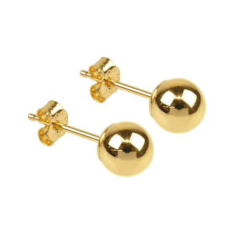 Sterling Silver Ball Sphere Stud Earring - Spero London