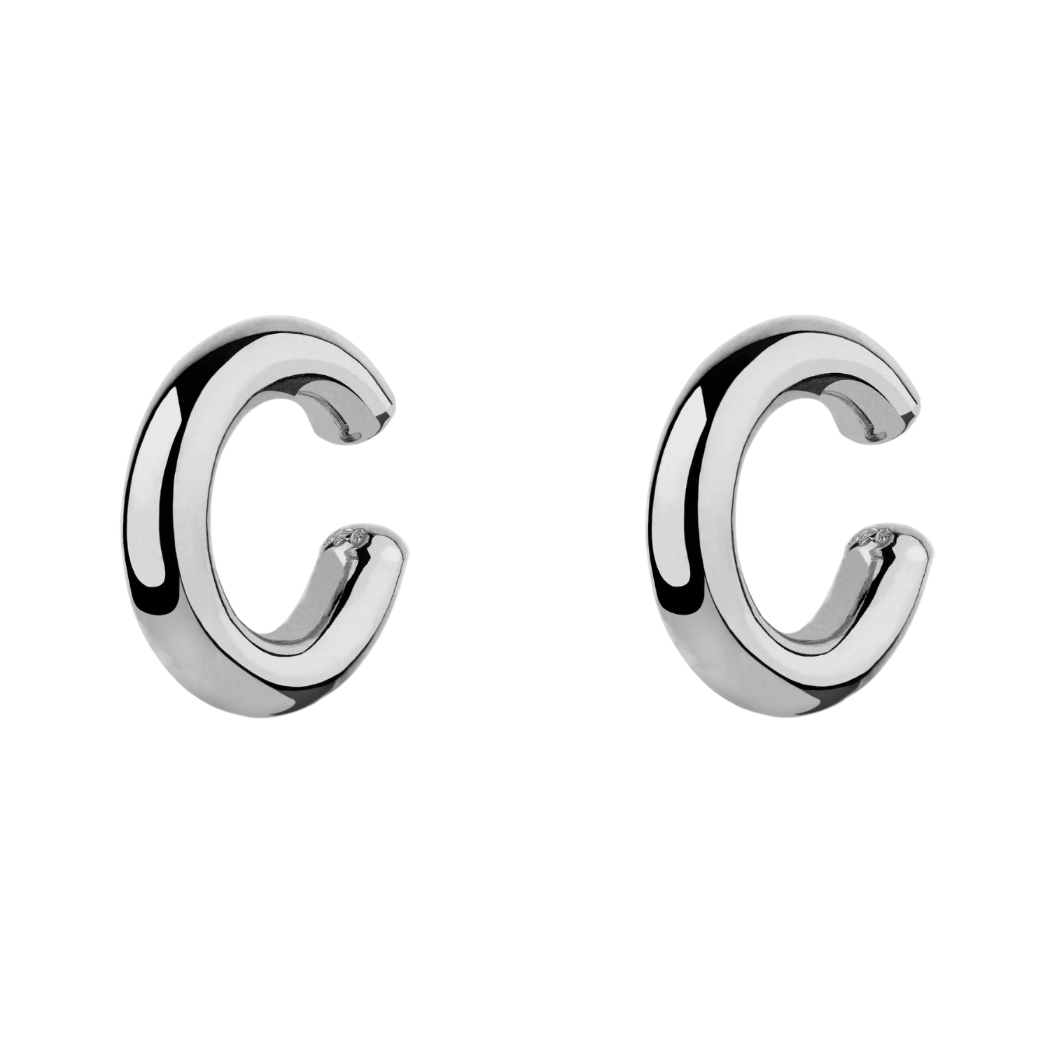 Chunky Sterling Silver Ear Cuffs No Piercing Pair