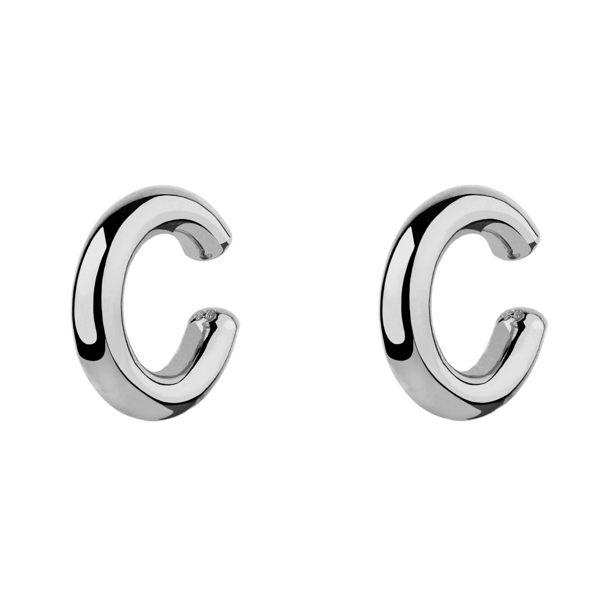 Chunky Sterling Silver Ear Cuffs No Piercing Pair