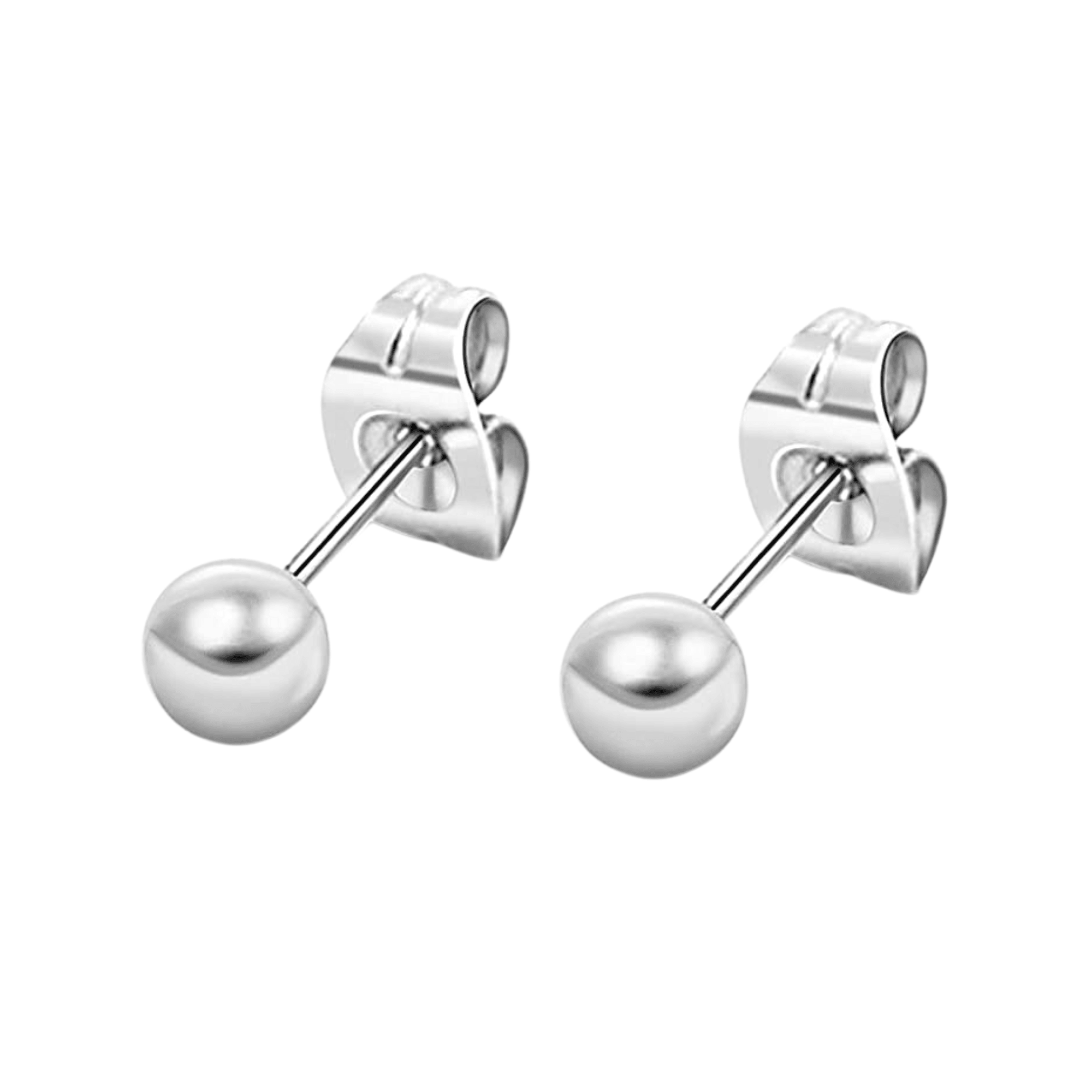 Sterling Silver Ball Sphere Stud Earring - Spero London