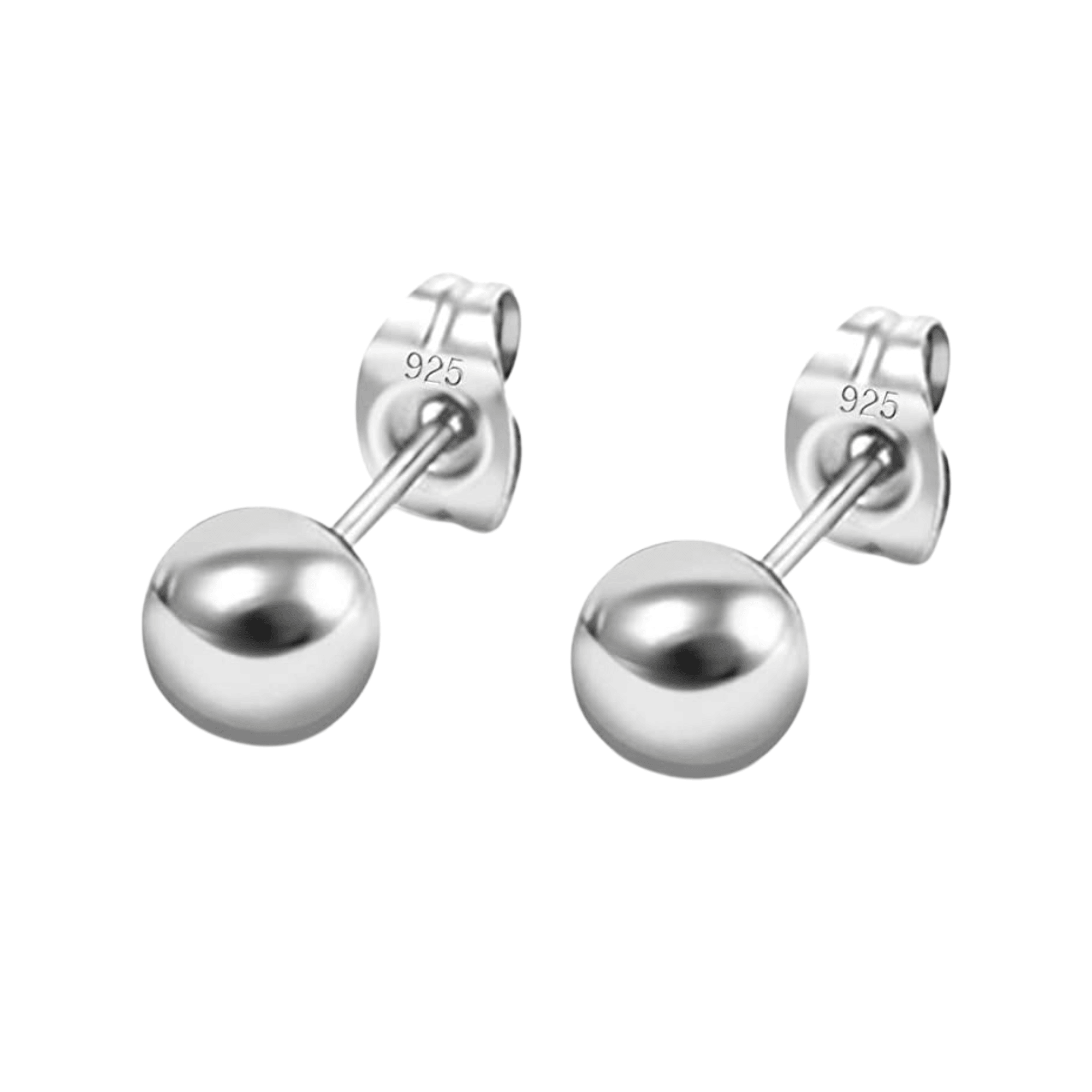 Sterling Silver Ball Sphere Stud Earring - Spero London