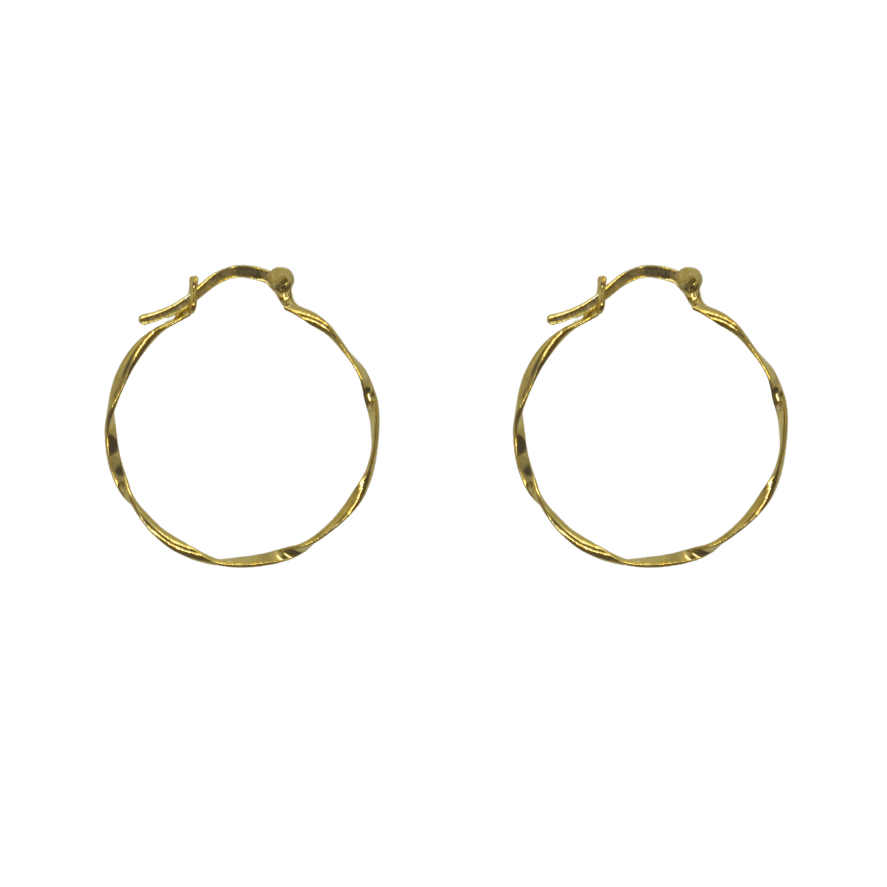 Lightly Twisted Sterling Silver Hoop Earring - Spero London