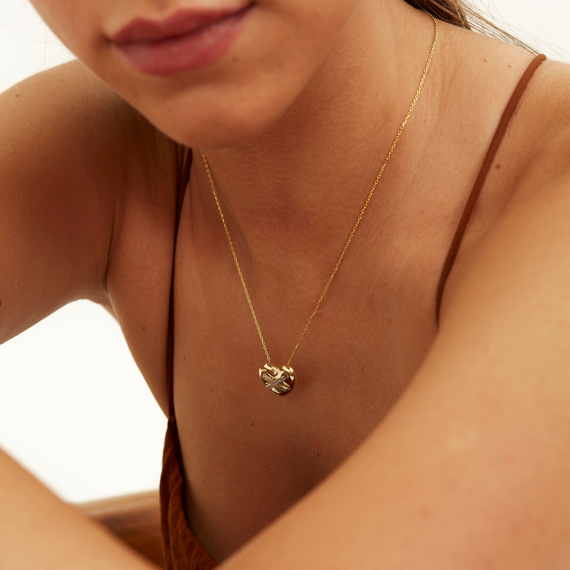 Heart X Necklace in Sterling Silver Gold Vermeil best jewellery