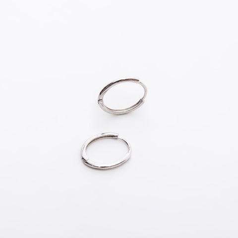 Sterling Silver Oval Hoop Earrings