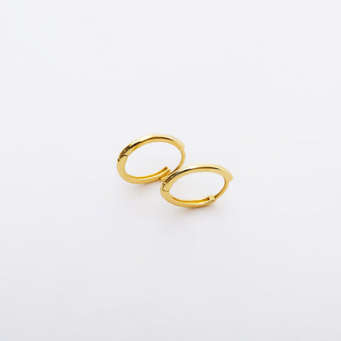 Sterling Silver Oval Hoop Earrings