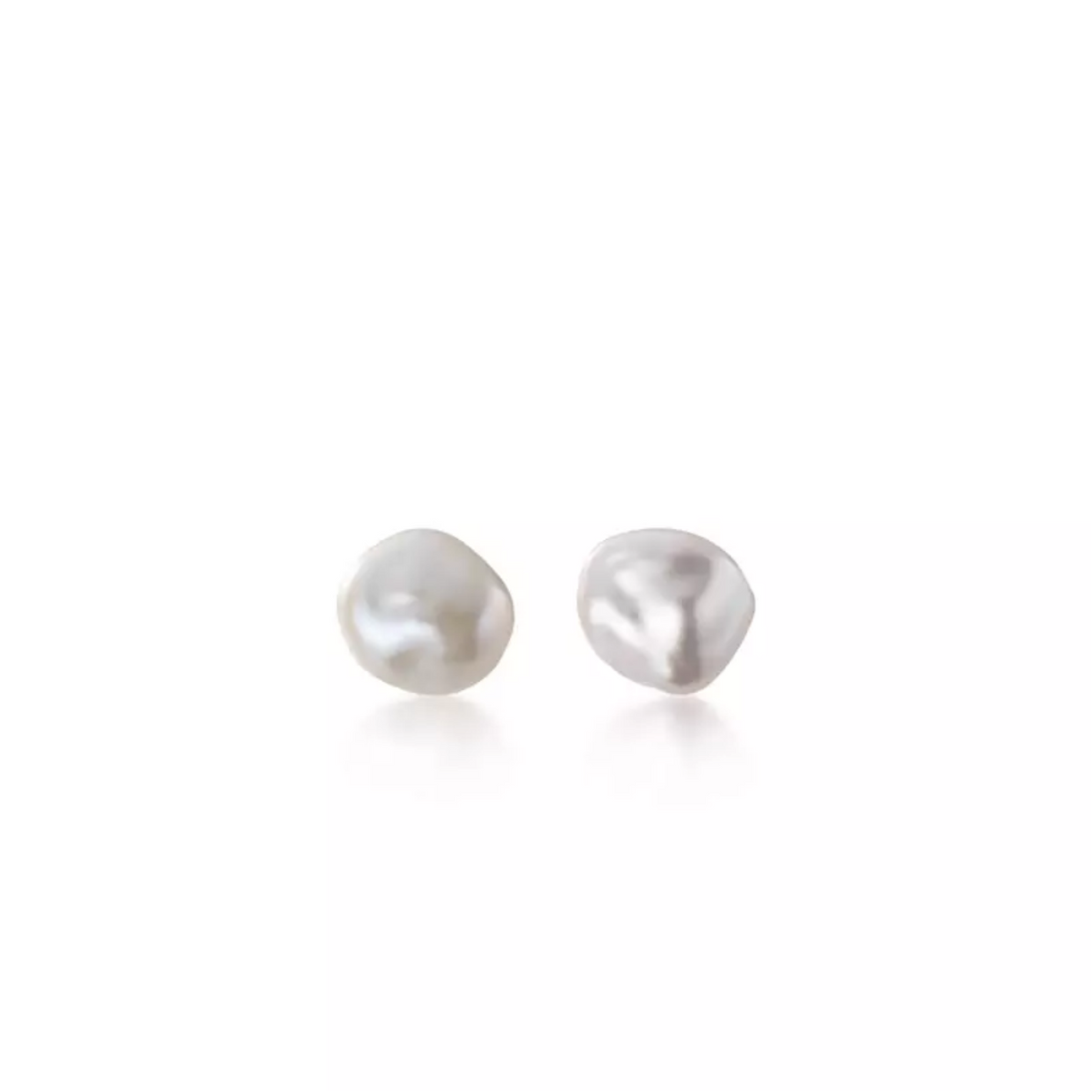 Baroque Pearl Irregular Stud Earring Sterling Silver