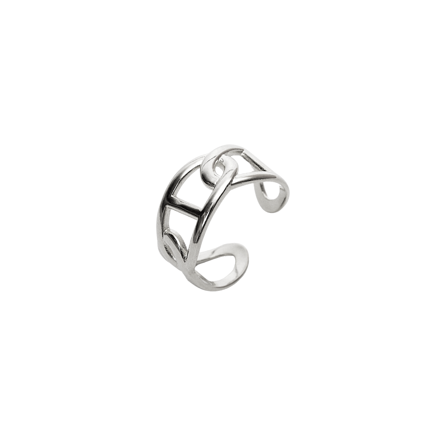 Large Chain Ring Sterling Silver