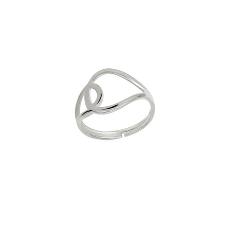 Intercepting Circles Sterling Silver Ring