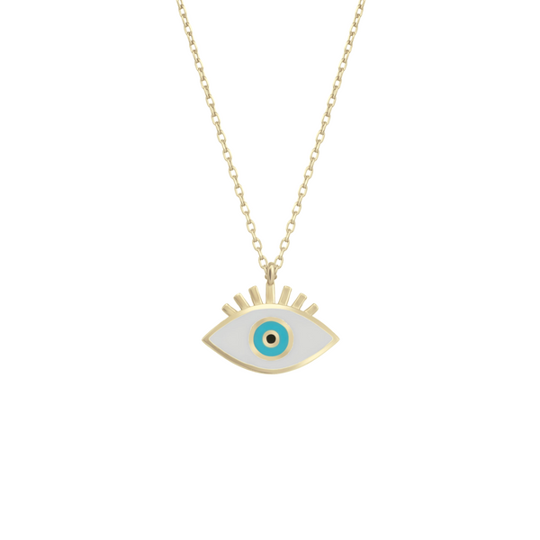 Sterling Evil Eye Eyelash Necklace