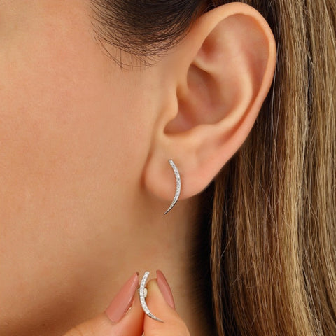 Sterling Silver Fishbone Earrings