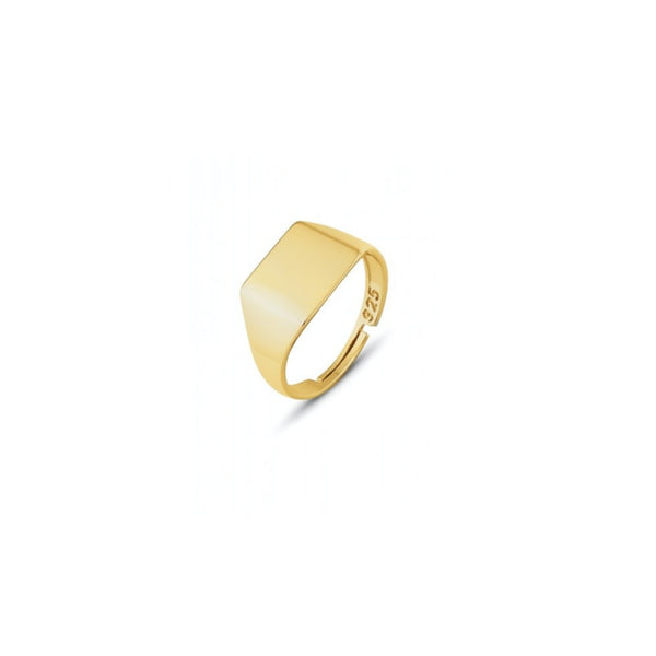 Signature Rectangular Sterling Signet Ring