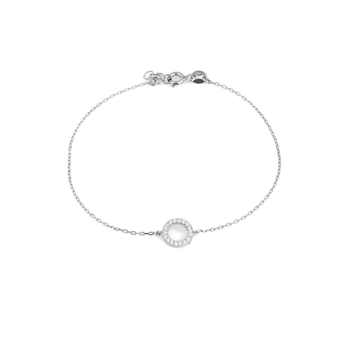 Circle Bracelet in Sterling Silver