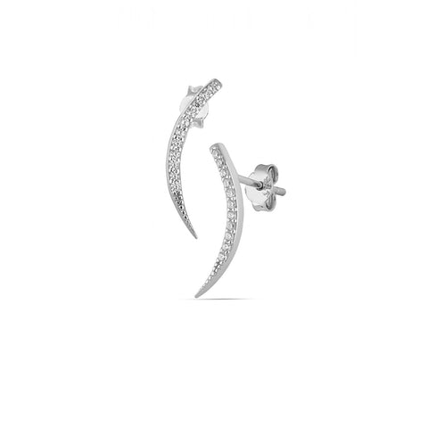 Sterling Silver Fishbone Earrings