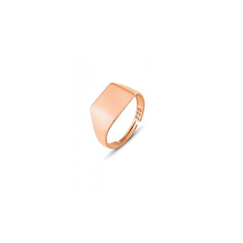 Signature Rectangular Sterling Silver Signet Ring